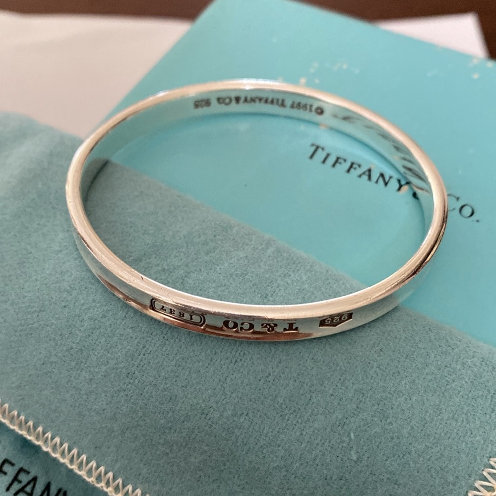 Tiffany sterling bangle bracelet - Picture 3 of 16